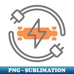 e-skate orange board - PNG Transparent Digital Download File for Sublimation - Instantly Transform Your Sublimation Projects