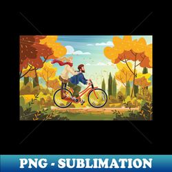 Fall bike ride - Instant Sublimation Digital Download - Vibrant and Eye-Catching Typography