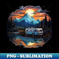 Camping Scene - Stylish Sublimation Digital Download - Spice Up Your Sublimation Projects
