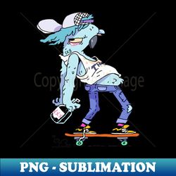 An Old Parrot Playing Skate - PNG Transparent Sublimation File - Transform Your Sublimation Creations