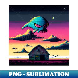 8bit UFO - Signature Sublimation PNG File - Unlock Vibrant Sublimation Designs