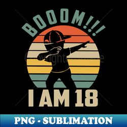 Boom Im 18 Years Old 18th Birthday Party Dabbing Kids Boys - PNG Sublimation Digital Download - Perfect for Sublimation Mastery