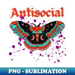Antisocial Butterfly - Decorative Sublimation PNG File - Revolutionize Your Designs