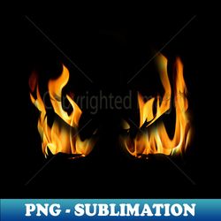 Eyes on Fire Halloween Design Spooky and Fiery Artwork for a Hauntingly Good Time - PNG Sublimation Digital Download - Spice Up Your Sublimation Projects