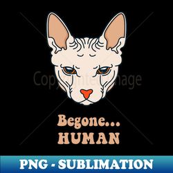 And the Cat repliedBegone Human - Premium PNG Sublimation File - Bold & Eye-catching