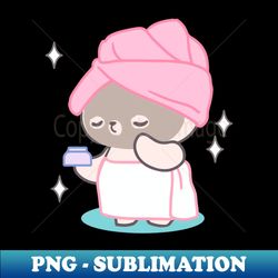 A Bunnys Self-Care Ritual of Blissful Bathing and Masking - High-Quality PNG Sublimation Download - Perfect for Sublimation Mastery