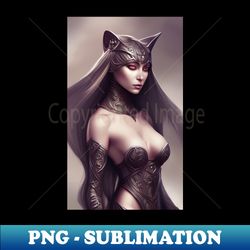 Cat Girl in Armor01 - Premium Sublimation Digital Download - Instantly Transform Your Sublimation Projects