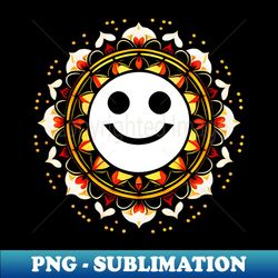 Meditation Smiley Face 04 - Elegant Sublimation PNG Download - Fashionable and Fearless
