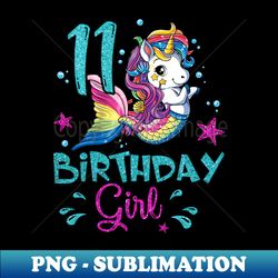 Birthday Mermaid - PNG Transparent Sublimation Design - Transform Your Sublimation Creations