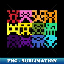 8bit Alien Attack - Instant PNG Sublimation Download - Create with Confidence