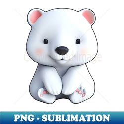 cute polar bear - png transparent sublimation file - enhance your apparel with stunning detail