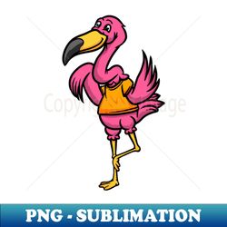 Cute Anthropomorphic Human-like Cartoon Character Flamingo in Clothes - Instant Sublimation Digital Download - Transform Your Sublimation Creations