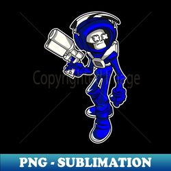 Blue Skeleton Astronaut - Premium Sublimation Digital Download - Instantly Transform Your Sublimation Projects