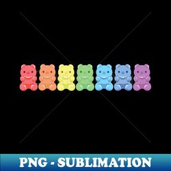 rainbow gummy bears - png transparent sublimation design - add a festive touch to every day