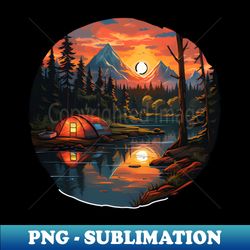 Camping Scene - PNG Sublimation Digital Download - Add a Festive Touch to Every Day