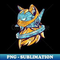 Cyber Cat - Creative Sublimation PNG Download - Create with Confidence