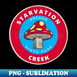 An Oregon Mushroom in Starvation Creek State Park - PNG Transparent Sublimation File - Bring Your Designs to Life