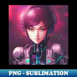 Anime cyborg girl 4 - Artistic Sublimation Digital File - Perfect for Creative Projects