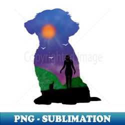 My dog and I into the sunset - Exclusive PNG Sublimation Download - Vibrant and Eye-Catching Typography
