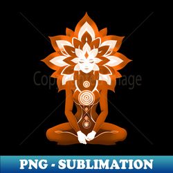 Aura Orange Meditation 03 - High-Resolution PNG Sublimation File - Perfect for Sublimation Mastery