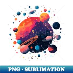 Cosmic Galaxy Minimalist - Creative Sublimation PNG Download - Perfect for Sublimation Mastery