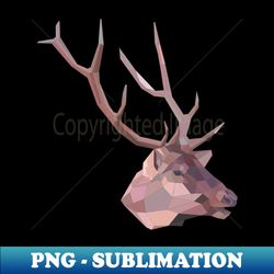 Artistic Polgyon Deer Head - PNG Transparent Digital Download File for Sublimation - Perfect for Creative Projects