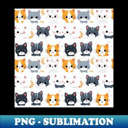 Cat-tastic Pattern - Sublimation-Ready PNG File - Perfect for Creative Projects