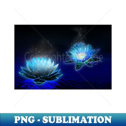 Glowing Lotuses - PNG Transparent Sublimation File - Perfect for Personalization