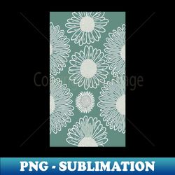 Cottagecore Sage Green Daisy Flower Aesthetic Boho Plant - High-Resolution PNG Sublimation File - Unlock Vibrant Sublimation Designs