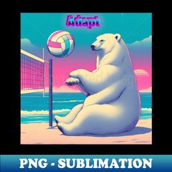 summertime polar bear - png transparent sublimation design - transform your sublimation creations