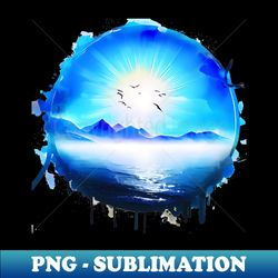 street art mountain landscape - decorative sublimation png file - fashionable and fearless
