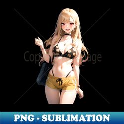 Sultry Anime Temptation Unveiling the Allure of Waifu Beauty - High-Quality PNG Sublimation Download - Fashionable and Fearless
