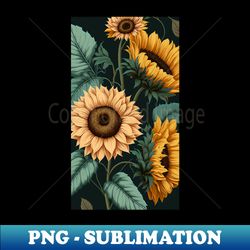 Sunflowers Pattern Design Floral Flower for Women Girls - Modern Sublimation PNG File - Unleash Your Inner Rebellion