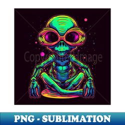 Trippy Hippie alien dude - High-Resolution PNG Sublimation File - Spice Up Your Sublimation Projects