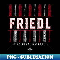 Vintage Baseball Bat Gameday TJ Friedl Cincinnati MLBPA - Signature Sublimation PNG File - Unlock Vibrant Sublimation Designs