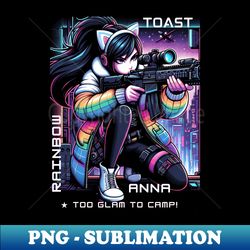 Too Glam to Camp - PNG Transparent Digital Download File for Sublimation - Instantly Transform Your Sublimation Projects