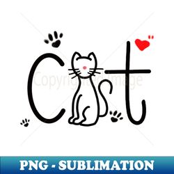 Stylish Black Cat Paw - PNG Transparent Sublimation File - Enhance Your Apparel with Stunning Detail