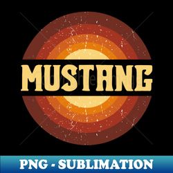 Vintage Proud Name Mustang Anime Gifts Circle - PNG Transparent Digital Download File for Sublimation - Add a Festive Touch to Every Day