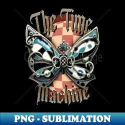 Steampunk Butterfly Time Machine - Retro PNG Sublimation Digital Download - Vibrant and Eye-Catching Typography