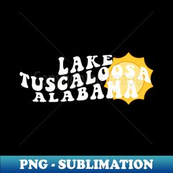 Sunshine in Lake Tuscaloosa Alabama Retro Wavy 1970s Summer Text - Instant Sublimation Digital Download - Bold & Eye-catching
