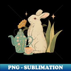 Tea Party with Rabbit - Unique Sublimation PNG Download - Perfect for Sublimation Art