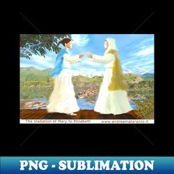 The Visitation of Mary To Elizabeth - Instant Sublimation Digital Download - Perfect for Creative Projects