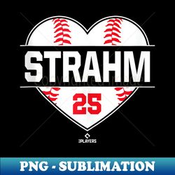 Vintage Baseball Bat Gameday Matt Strahm Philadelphia MLBPA - PNG Transparent Sublimation File - Create with Confidence