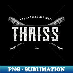Vintage Baseball Bat Gameday Matt Thaiss Los Angeles MLBPA - Modern Sublimation PNG File - Bold & Eye-catching