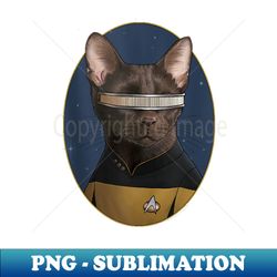 Star Trek The Next Generation Geordi La Forge Cat Portrait - Exclusive PNG Sublimation Download - Unleash Your Inner Rebellion