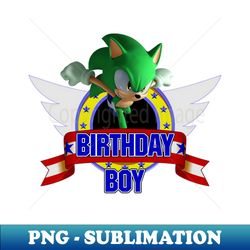 The Birthday Boy - The Hegdehog - Instant PNG Sublimation Download - Perfect for Personalization
