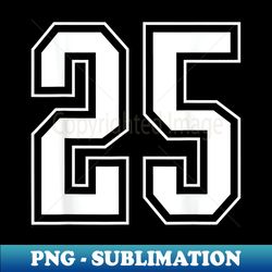 Varsity Jersey Number 25 - Signature Sublimation PNG File - Perfect for Creative Projects