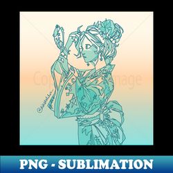 Sunset Mermaid - High-Resolution PNG Sublimation File - Add a Festive Touch to Every Day