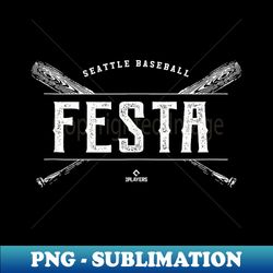 Vintage Baseball Bat Gameday Matt Festa Seattle MLBPA - Special Edition Sublimation PNG File - Bold & Eye-catching