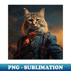 Western Cat - Retro PNG Sublimation Digital Download - Defying the Norms